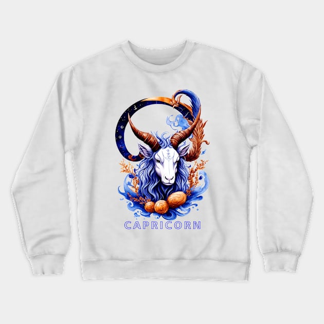 Zodiac sign Capricorn T-shirt Crewneck Sweatshirt by Emotiondesign